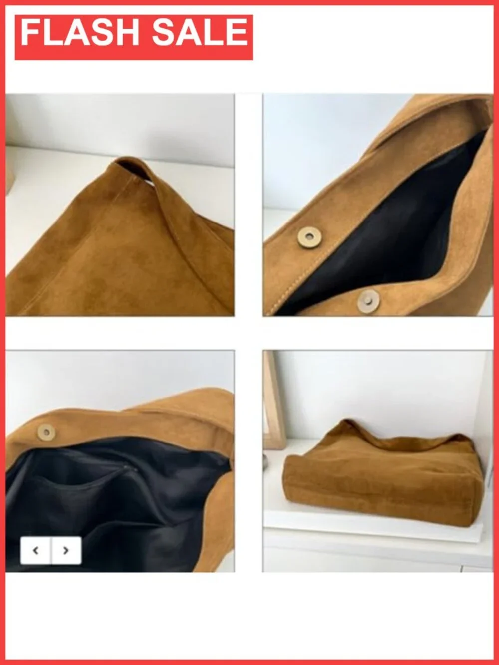 Corduroy Suede Hobo Bag Slouchy Shoulder Crossbody Tote Purse Handbag